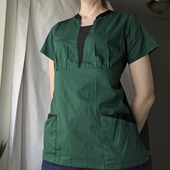 3/$30 Empire Waist Fitted Scrub Top - Picture 3 of 6